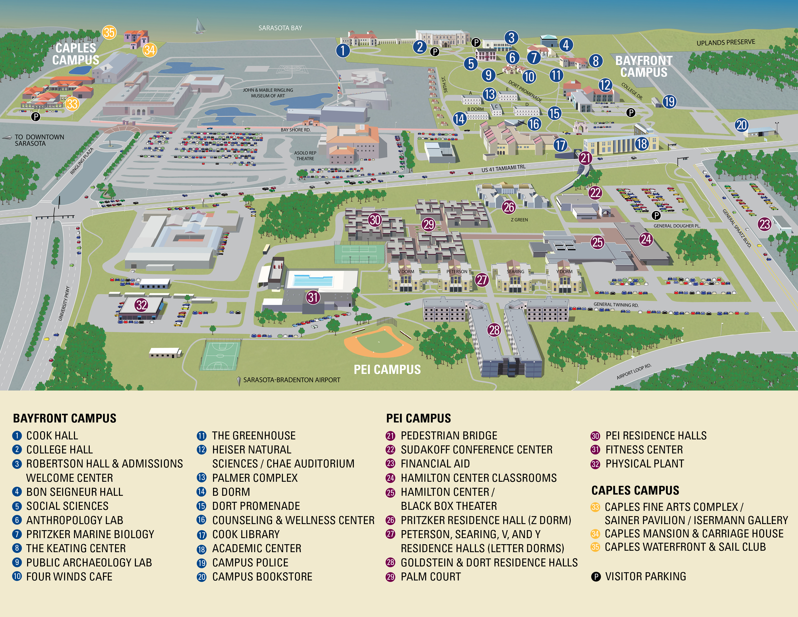 ringling college campus map Campus Map And Directions New College Of Florida ringling college campus map