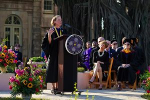 President Okker speaks at inauguration