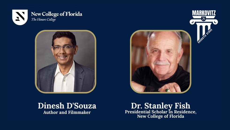 Dinesh D'Souza and Dr. Stanley Fish at New College of Florida