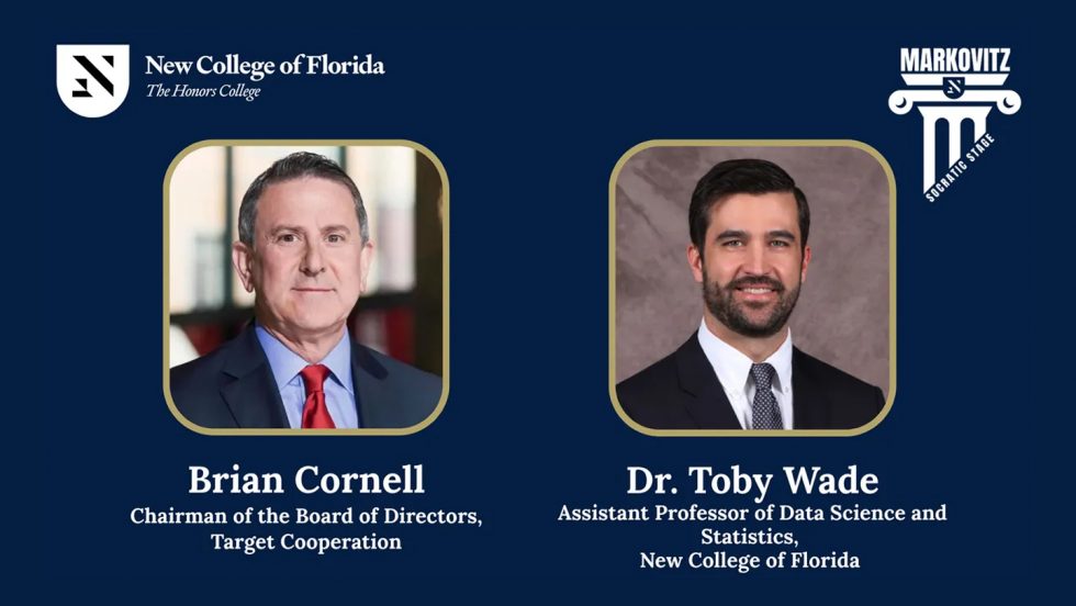 Brian Cornell and Dr. Toby Wade at New College of Florida